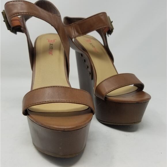 Just Fab Brown Platform Sandals Comfortable Women's Lightweight Sandals Size 9 - Picture 5 of 14